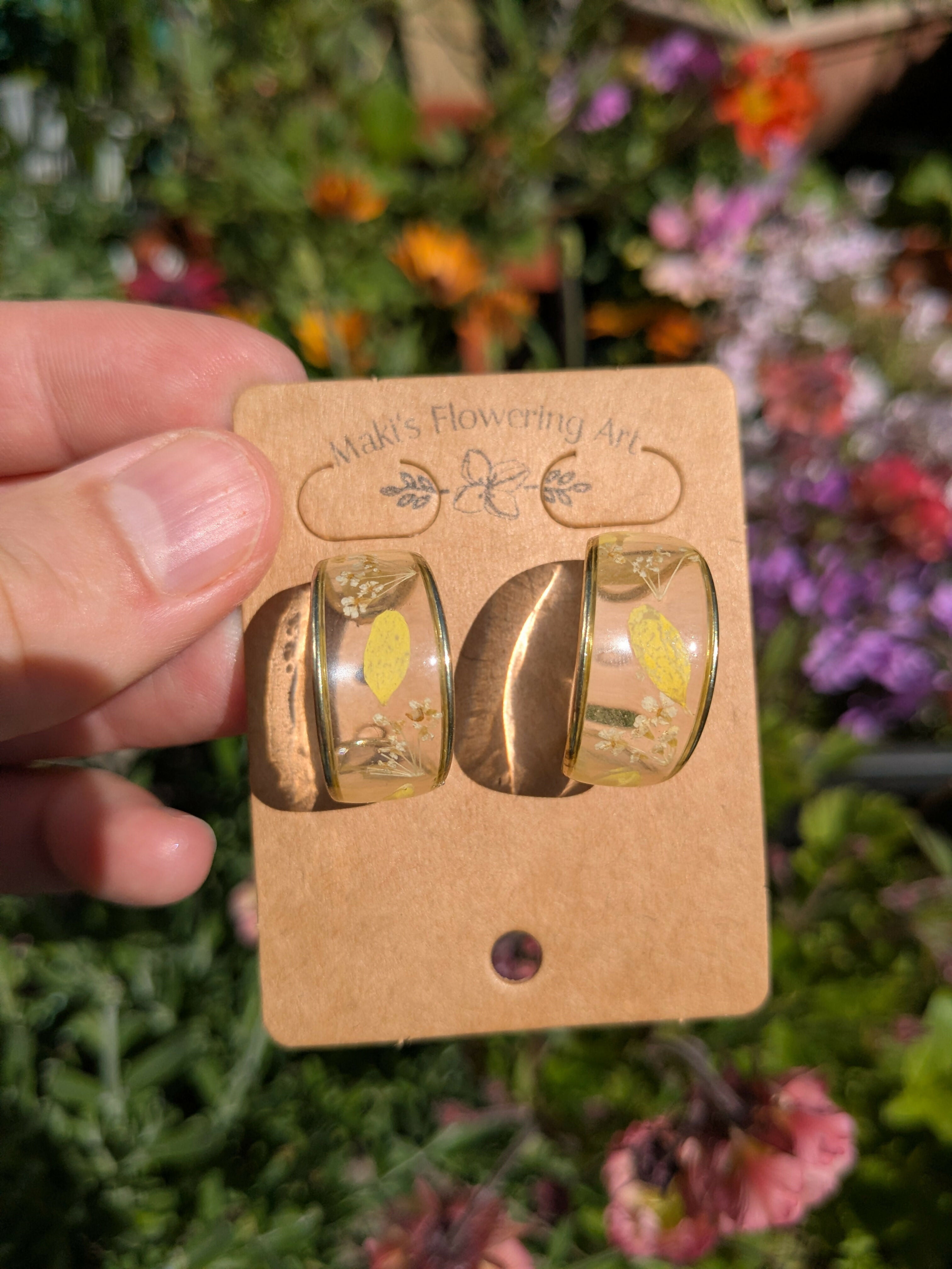 CHRYSANTHEMUM AROUND EARRINGS