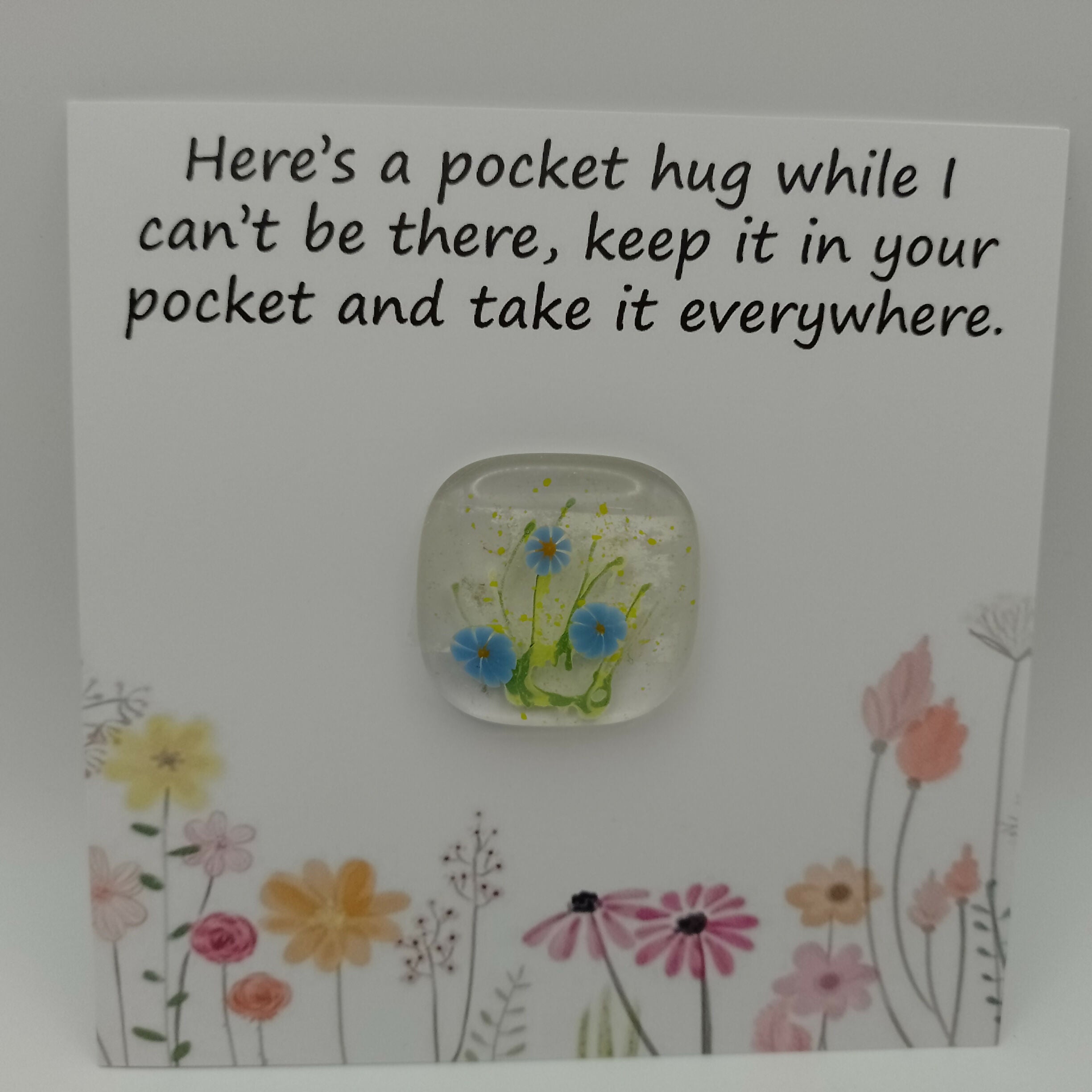 Fused Glass Pocket Hug Card