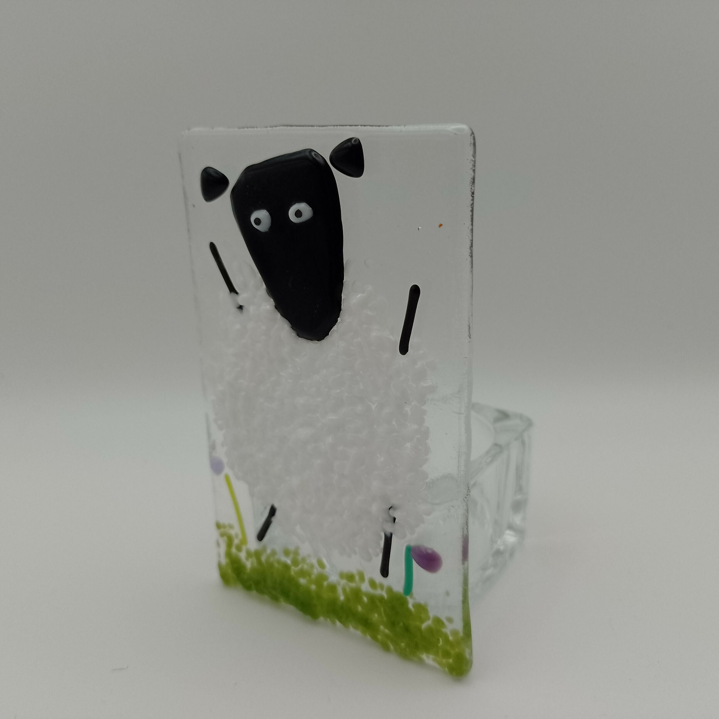 Fused Glass Sheep Tealight