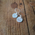 Handmade Round Silver Earrings Seaside Texture