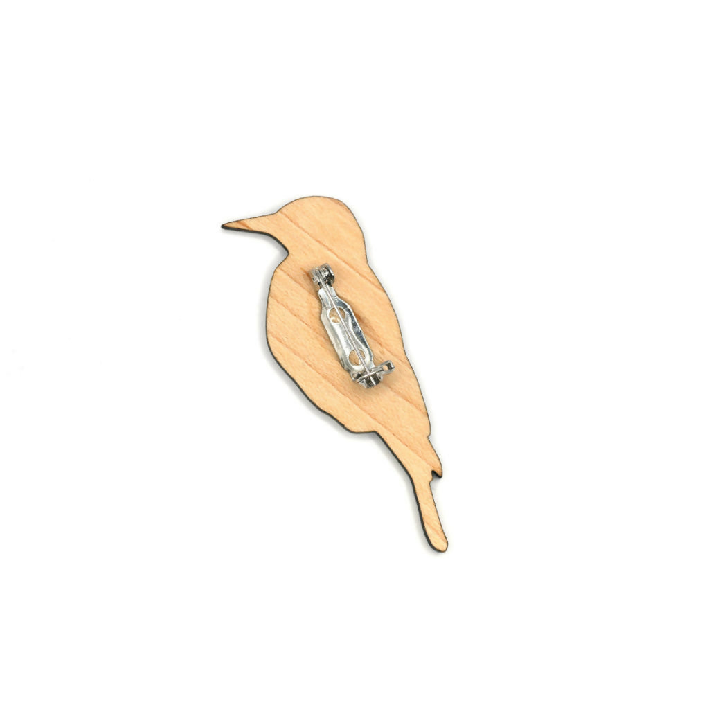 Green Woodpecker Pin Badge