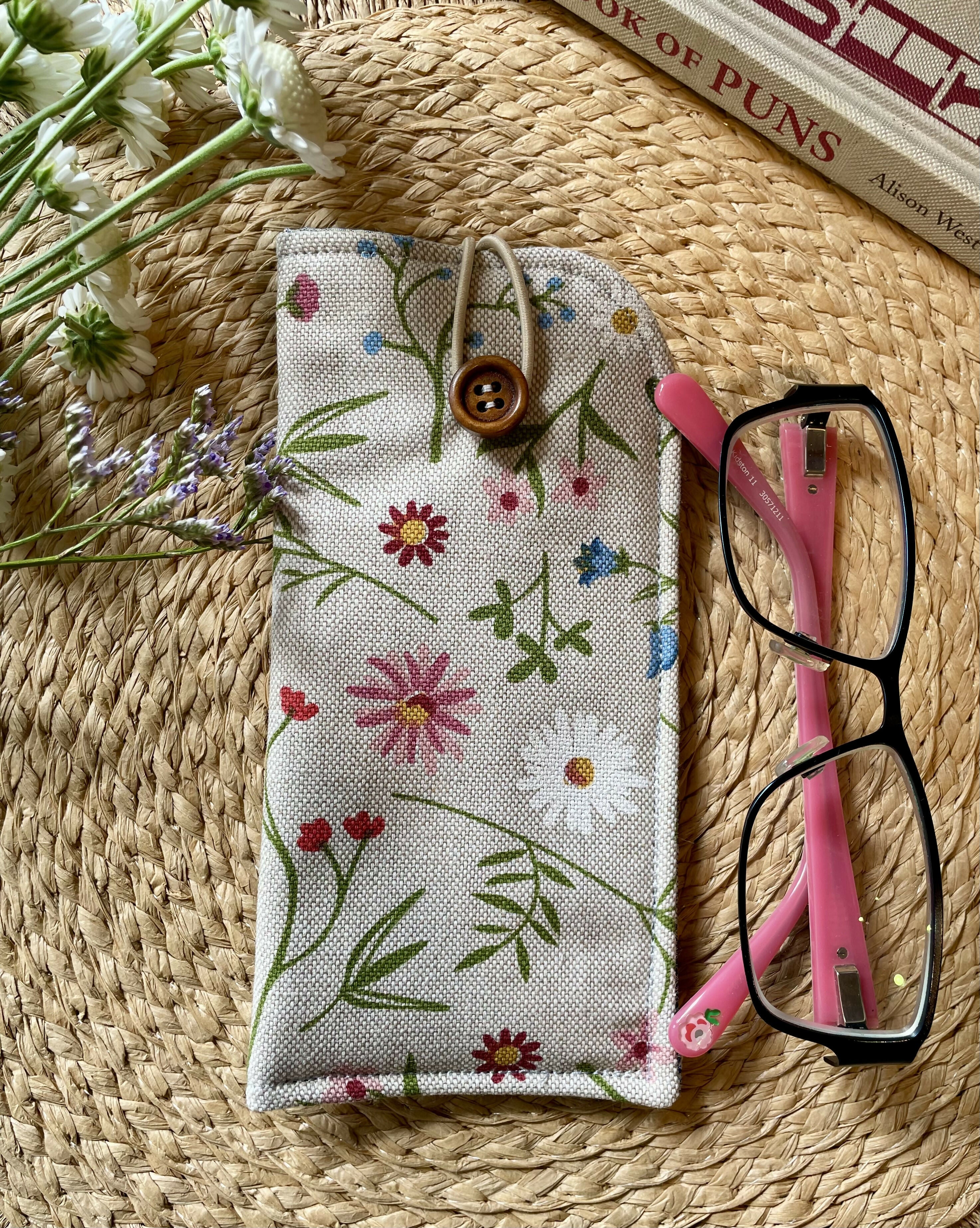 Floral & Flower Print Glasses Case