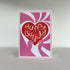 Happy Birthday Card - Pink, White and Red Heart Design