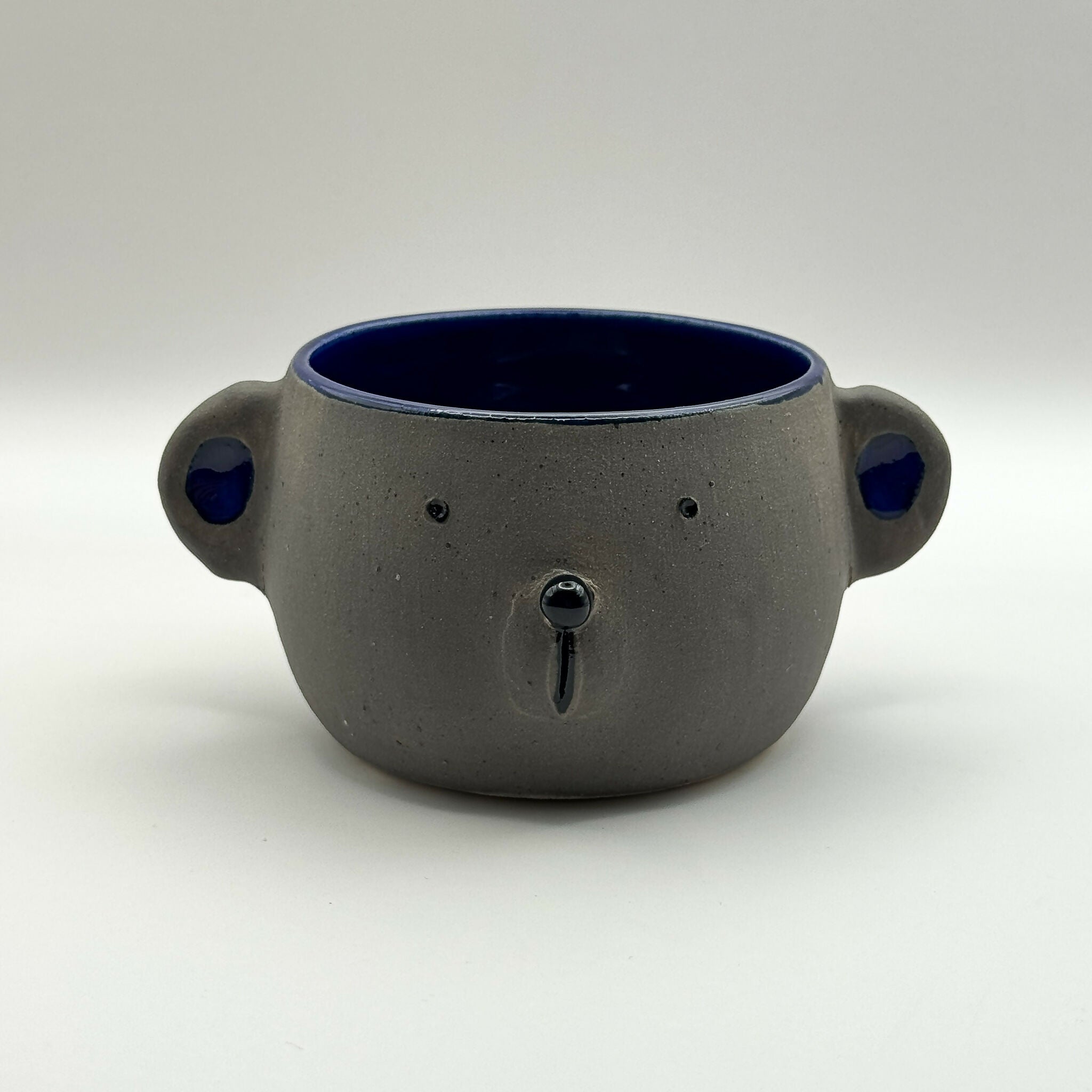 Mini Handmade Dark Bear Ceramic Cup
