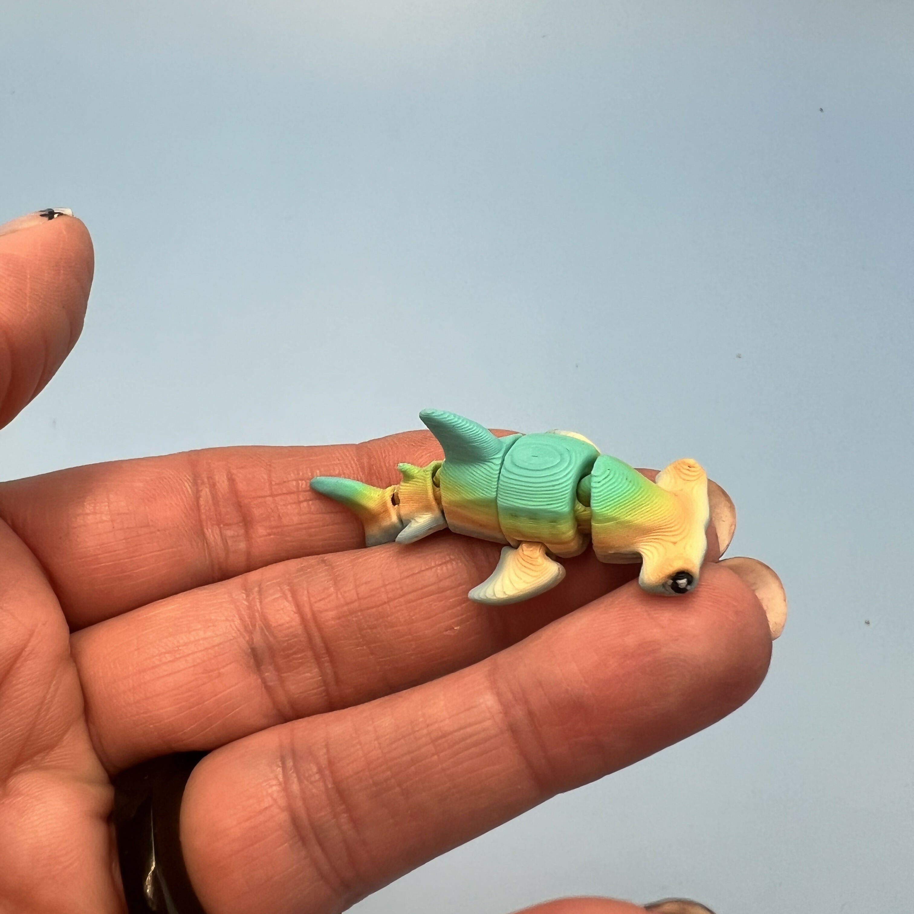 3D Printed Micro Miniatures: Articulated Sensory Fidget Animals friends, Lizards, Hammerhead Shark, Rabbits, Jackalopes 4-5cm