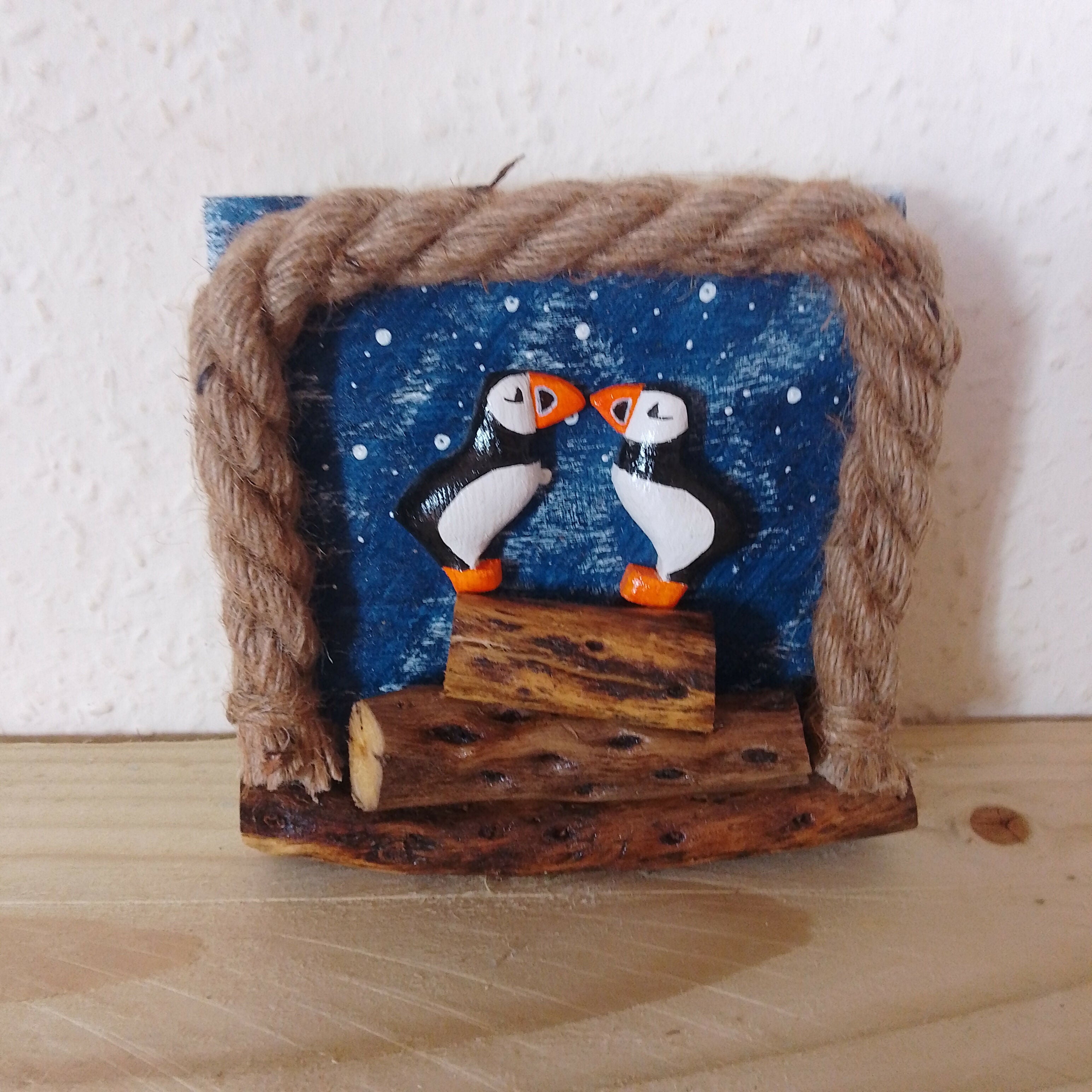 2 Puffins/Rope Frame