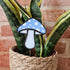 Blue Spotted Mushroom Stained Glass Plantstake