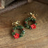 Christmas Wreath Earrings