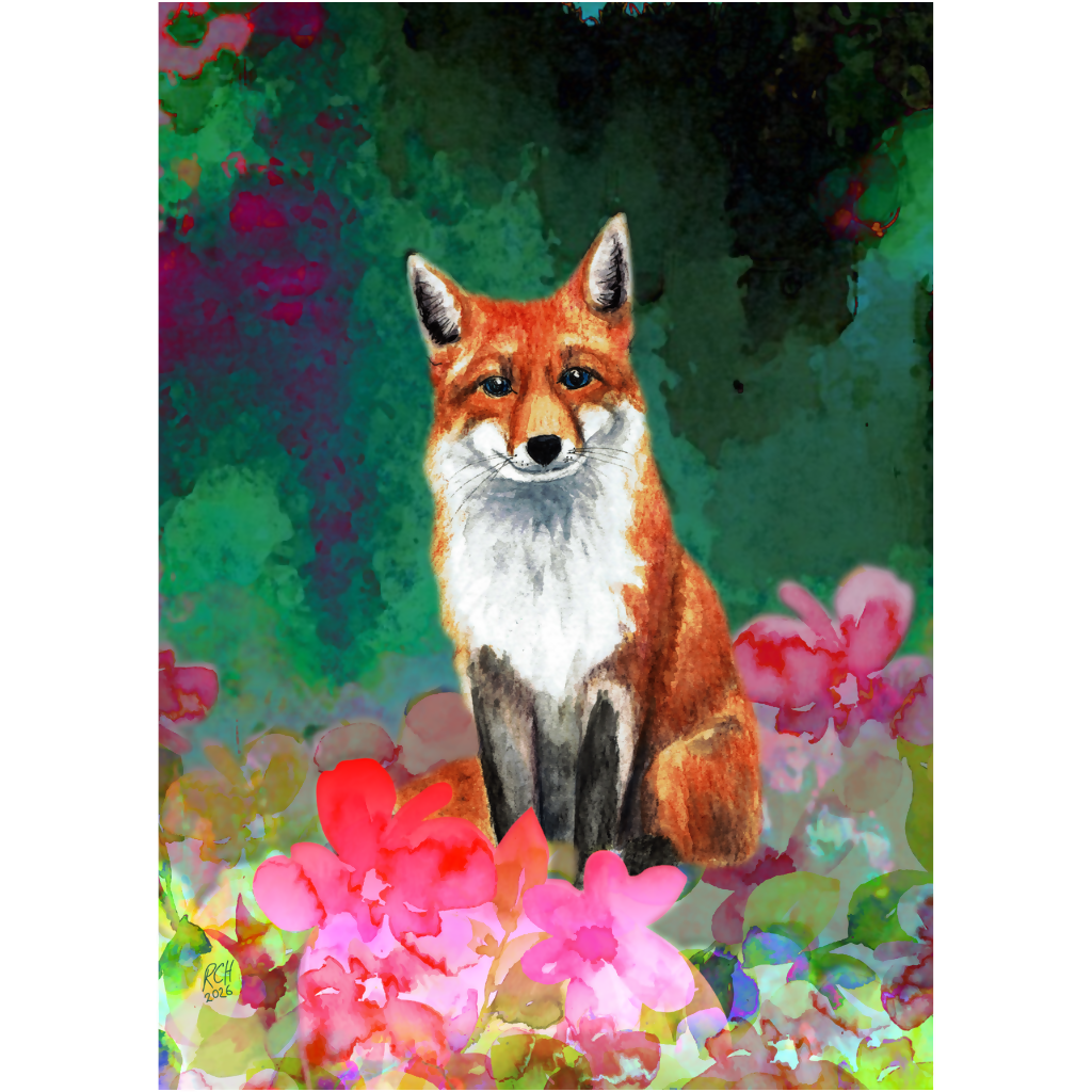 The Happy Fox A4 Print