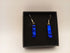Blue Rippled Dichroic Earrings