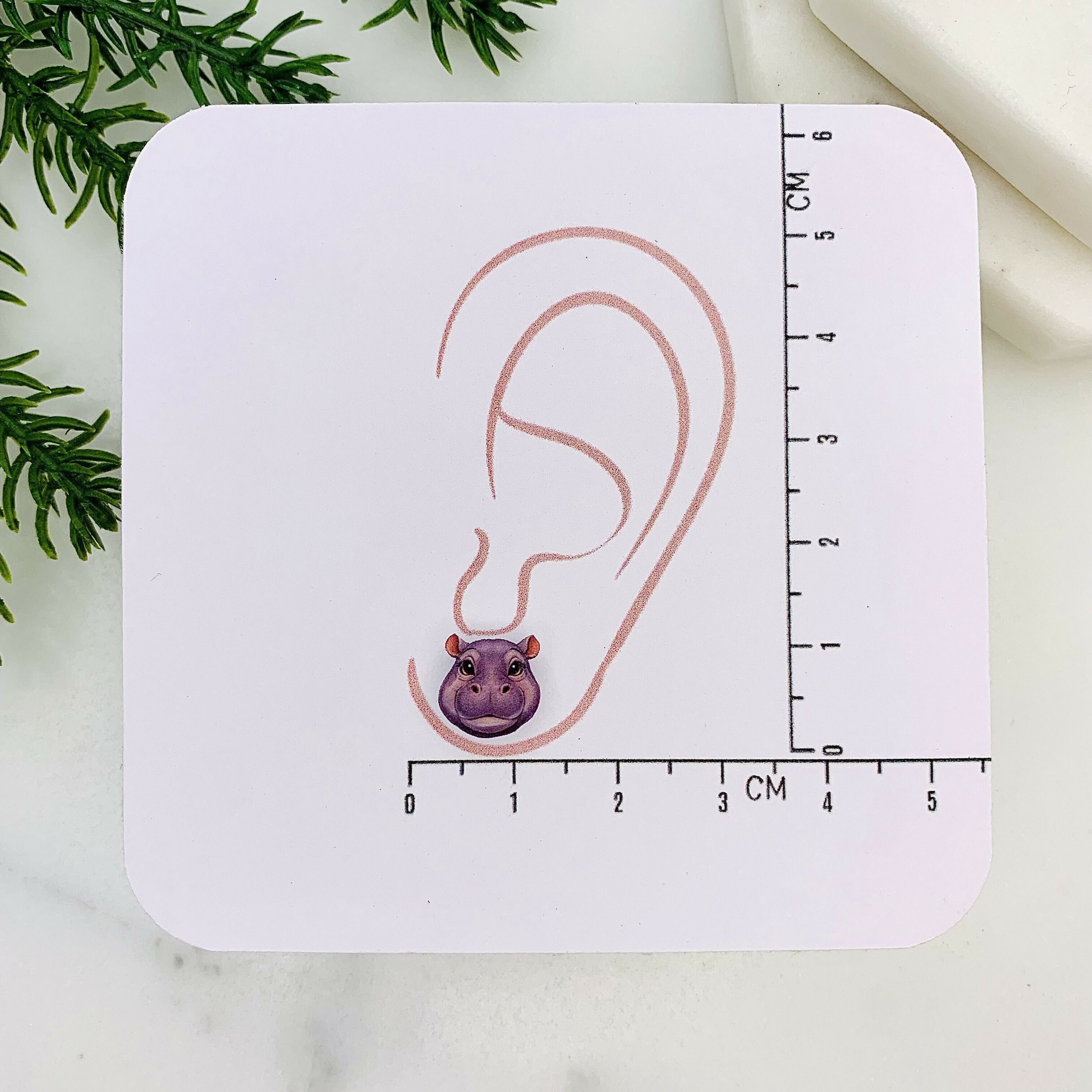 Hippo Stud Earrings