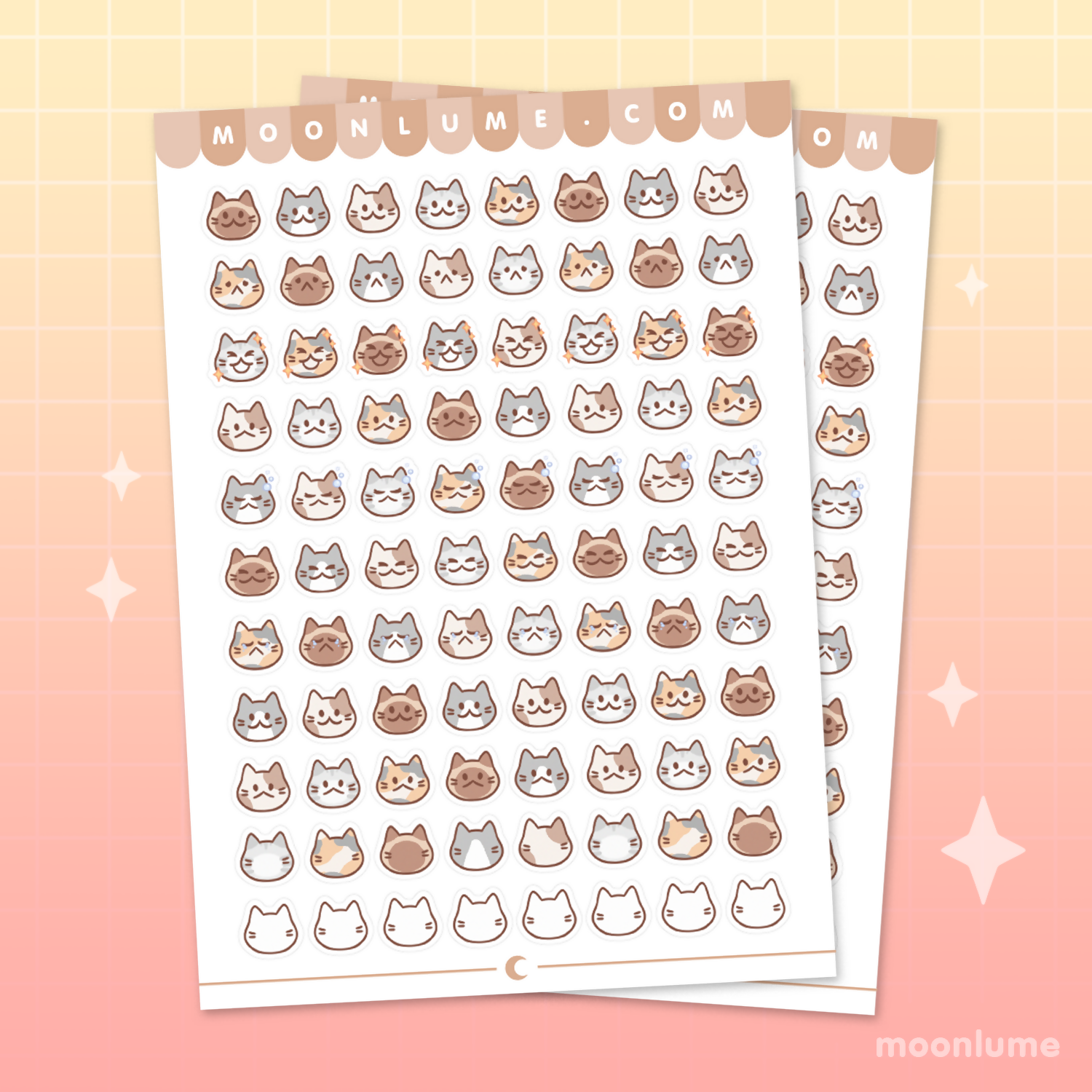 Vinyl Sticker Sheet - Cat Friends