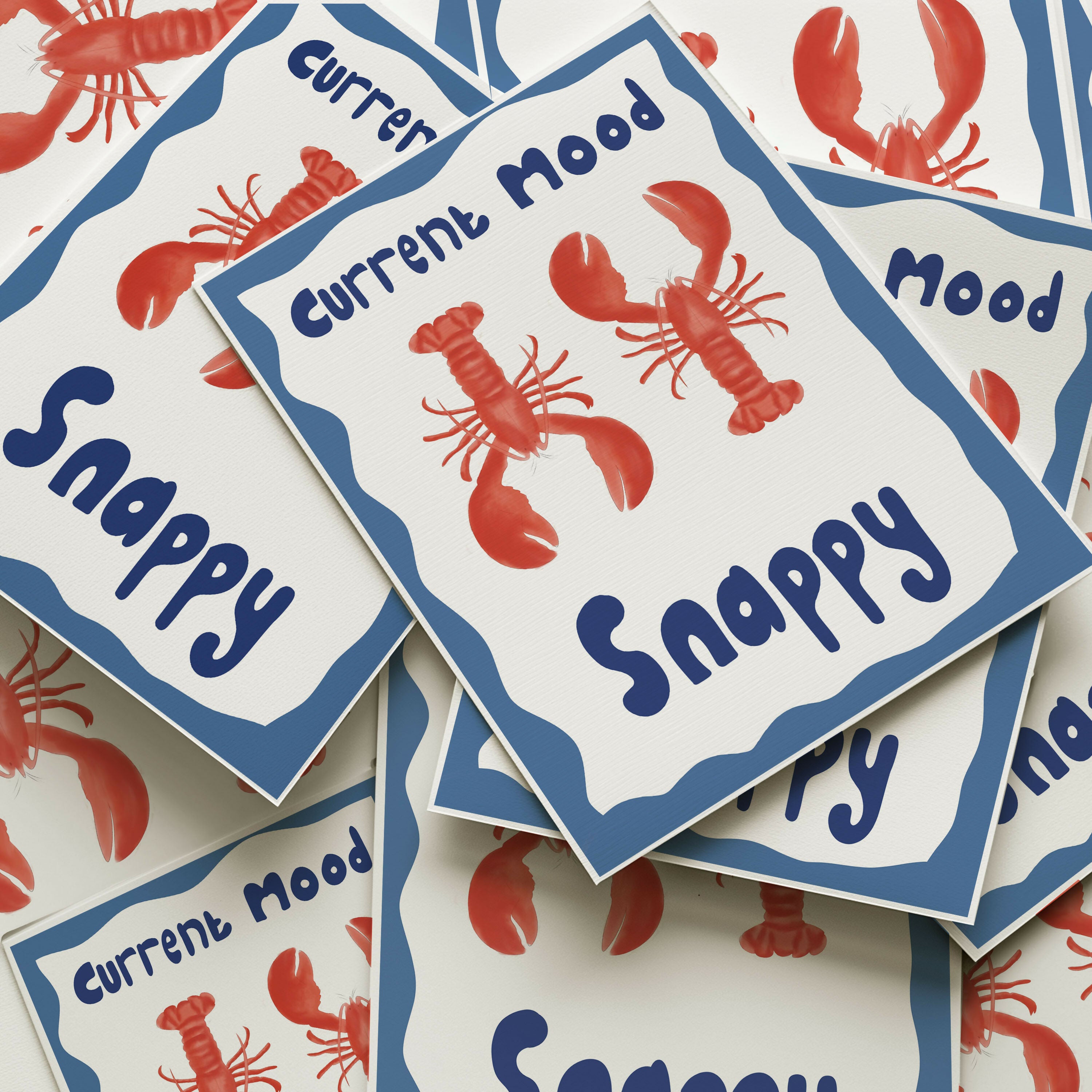 SNAPPY LOBSTER ART PRINT