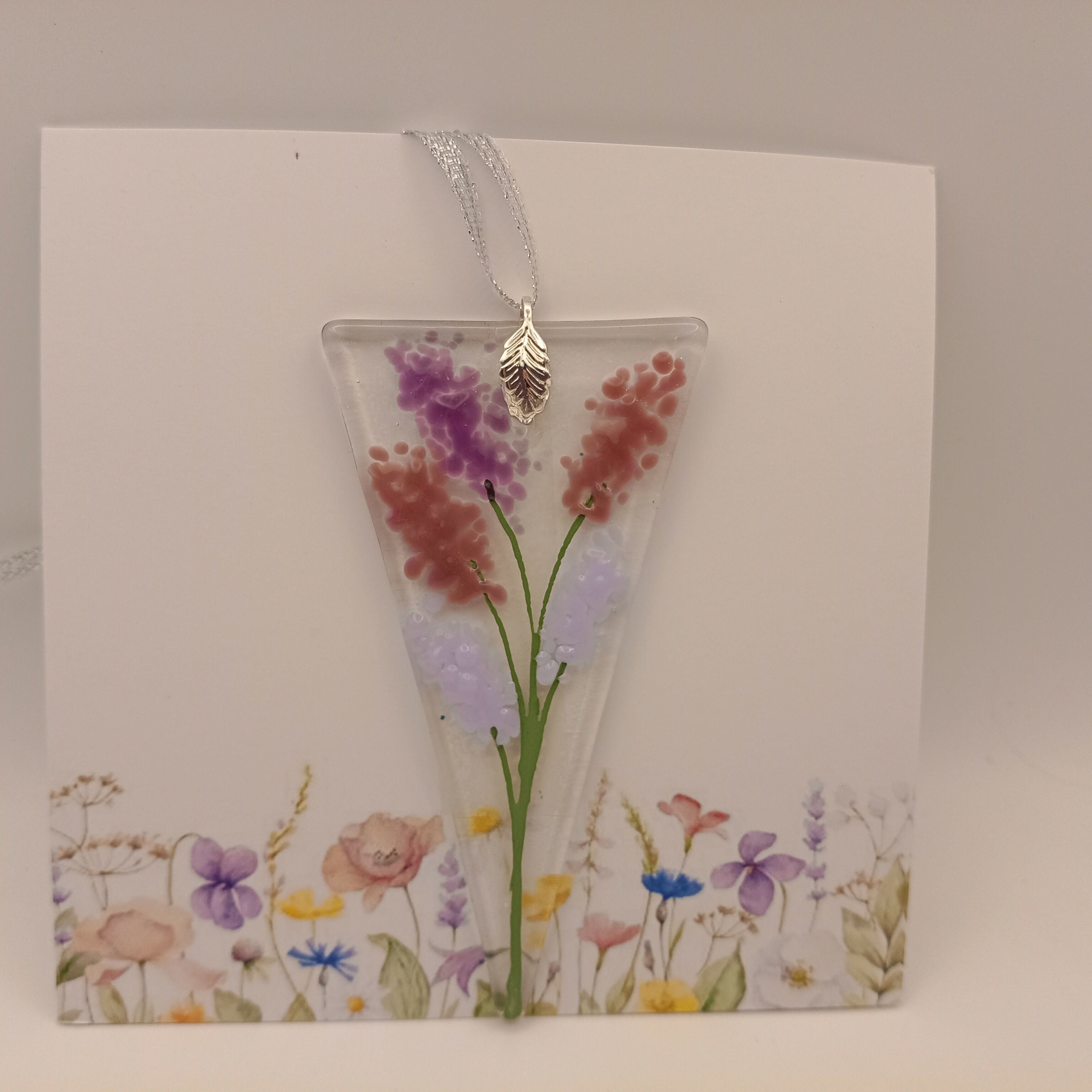 Fused Glass Flower Card