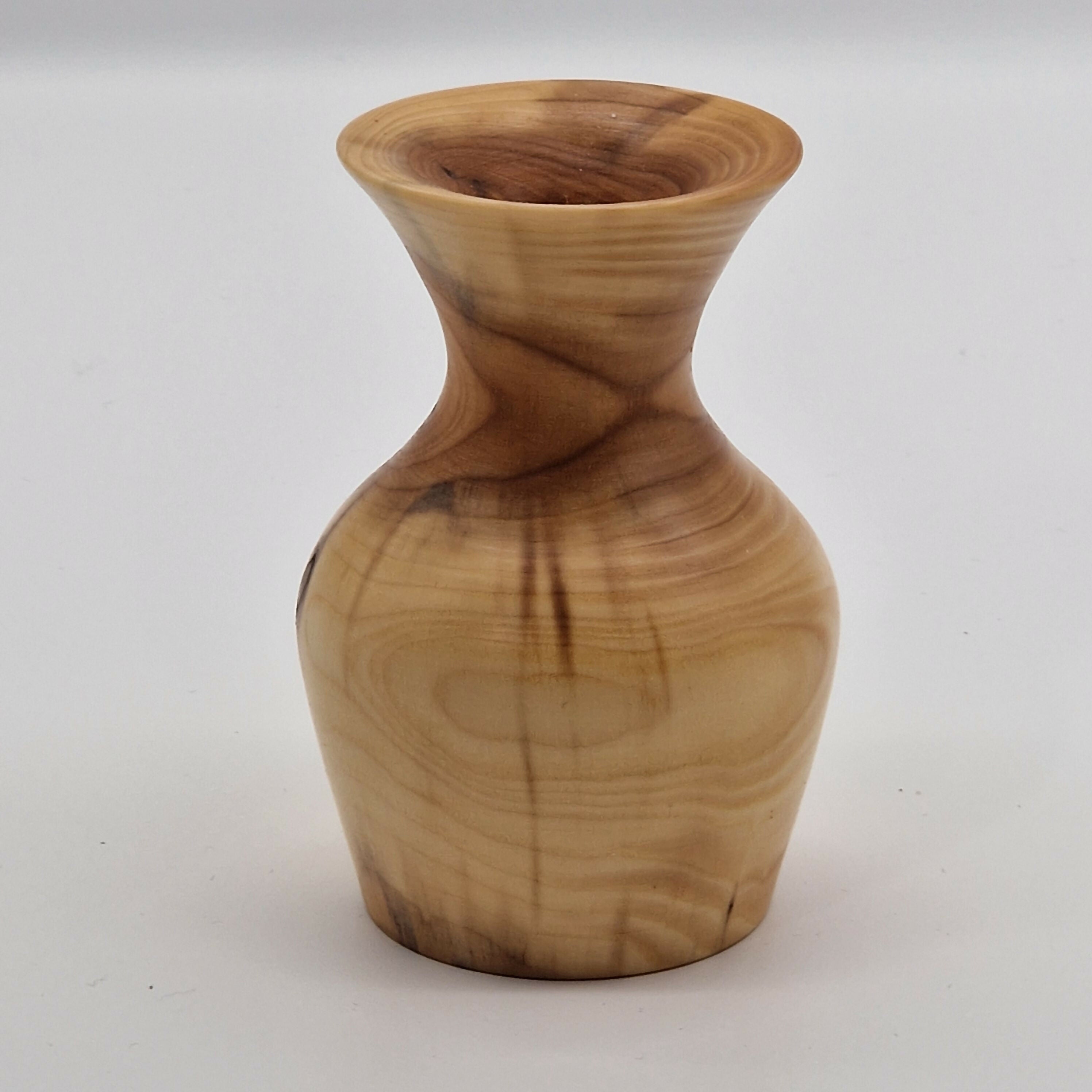 Hand Turned Bud Vase made from Yew Wood