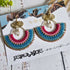 Pink Rose Quartz Statement Earrings; Handmade Bohemian Macramé Earrings With Gold Spiral Wirework