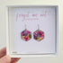 Pressed Flower Hexagon Earrings Sterling Silver