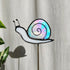 Iridescent Blue Snail Stained Glass Plantstake