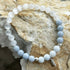 Handmade Sterling Silver Angelite And Selenite Stretch Bracelet