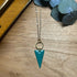 Lovely Gold Plated Teal Point Pendant necklace