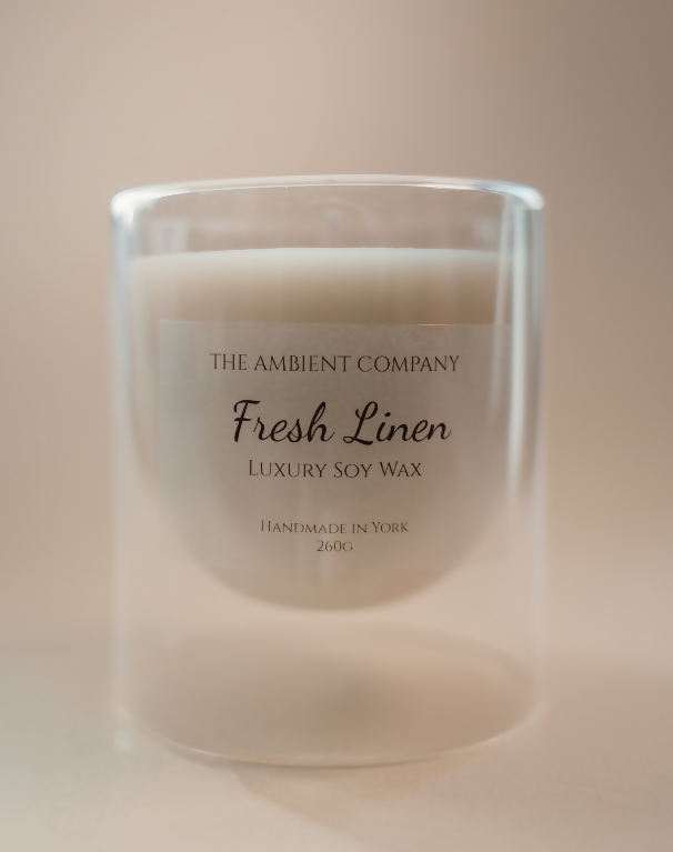 Fresh Linen Luxury Soy Wax Candle 260g