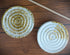 Incense Holder With Gold Glitter & White