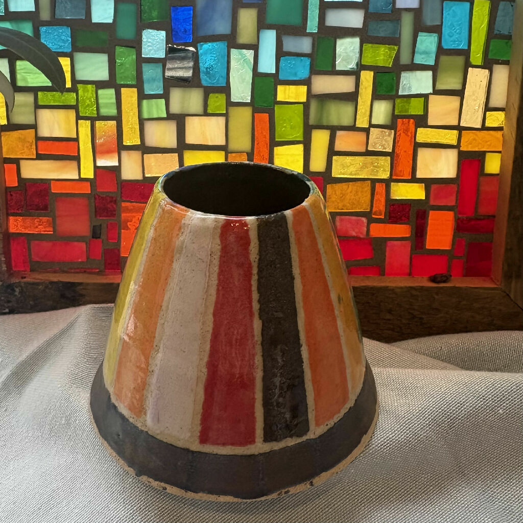 Rainbow Striped Bowl