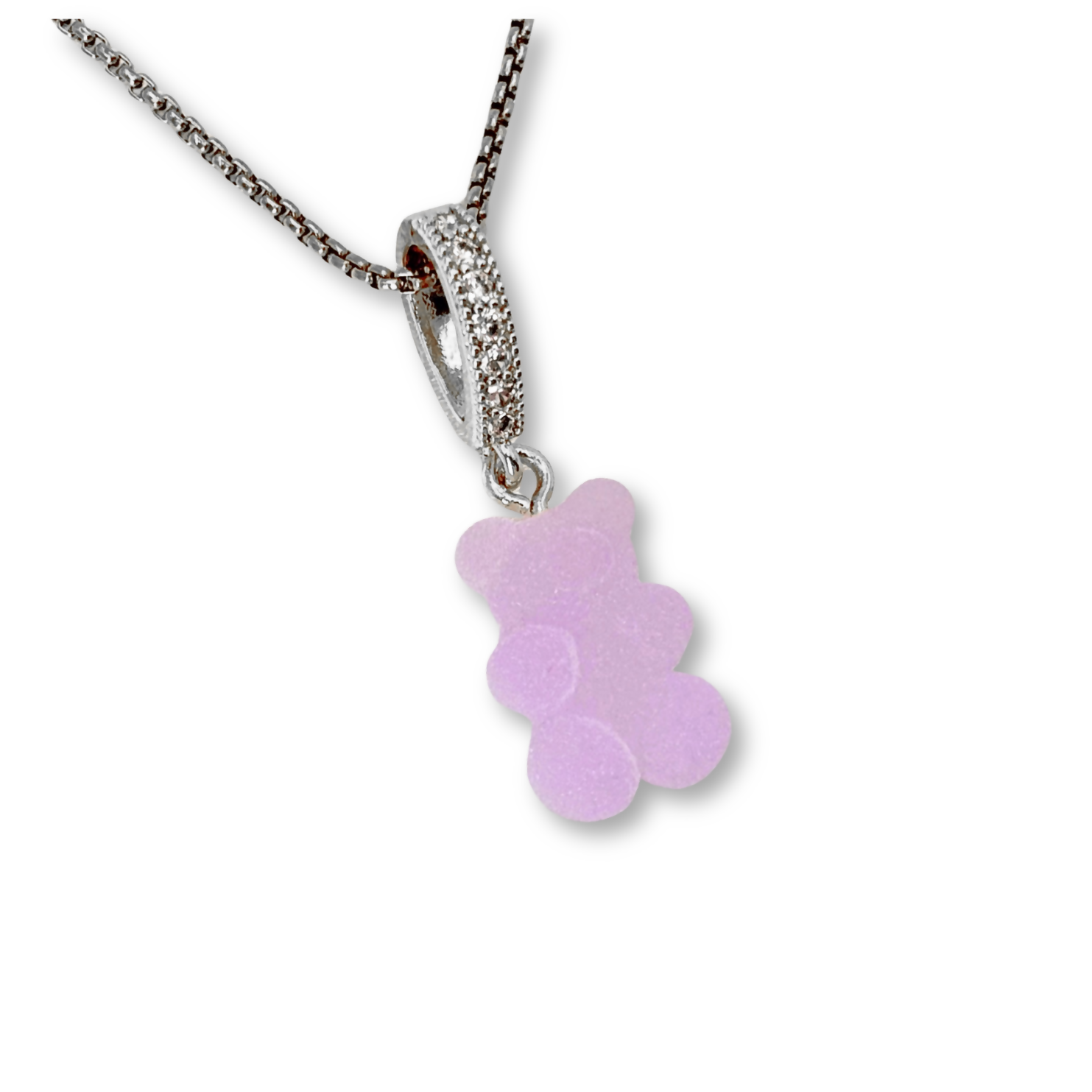Sugar Coated Gummy Bear Pendant in Lavender