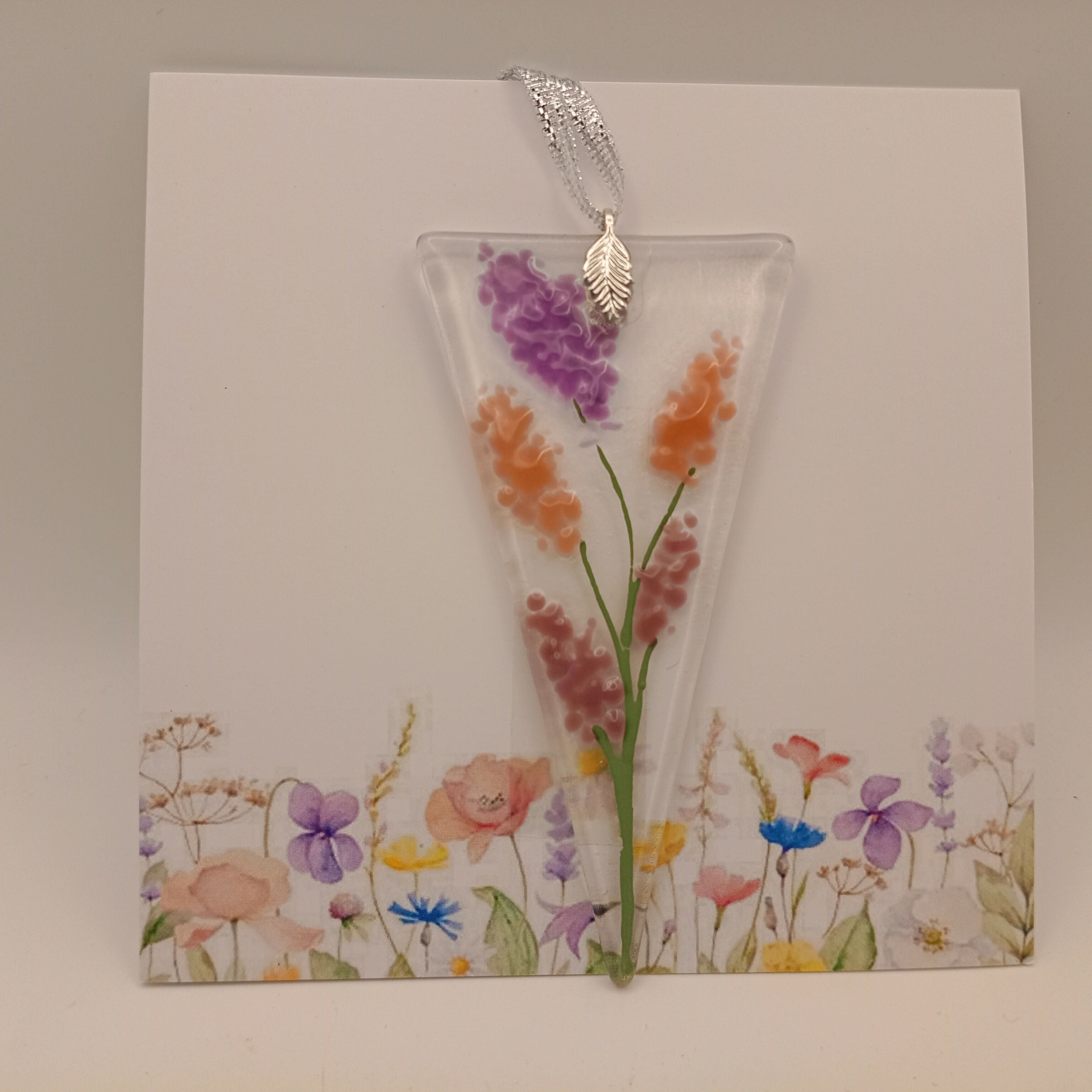 Fused Glass Flower Card