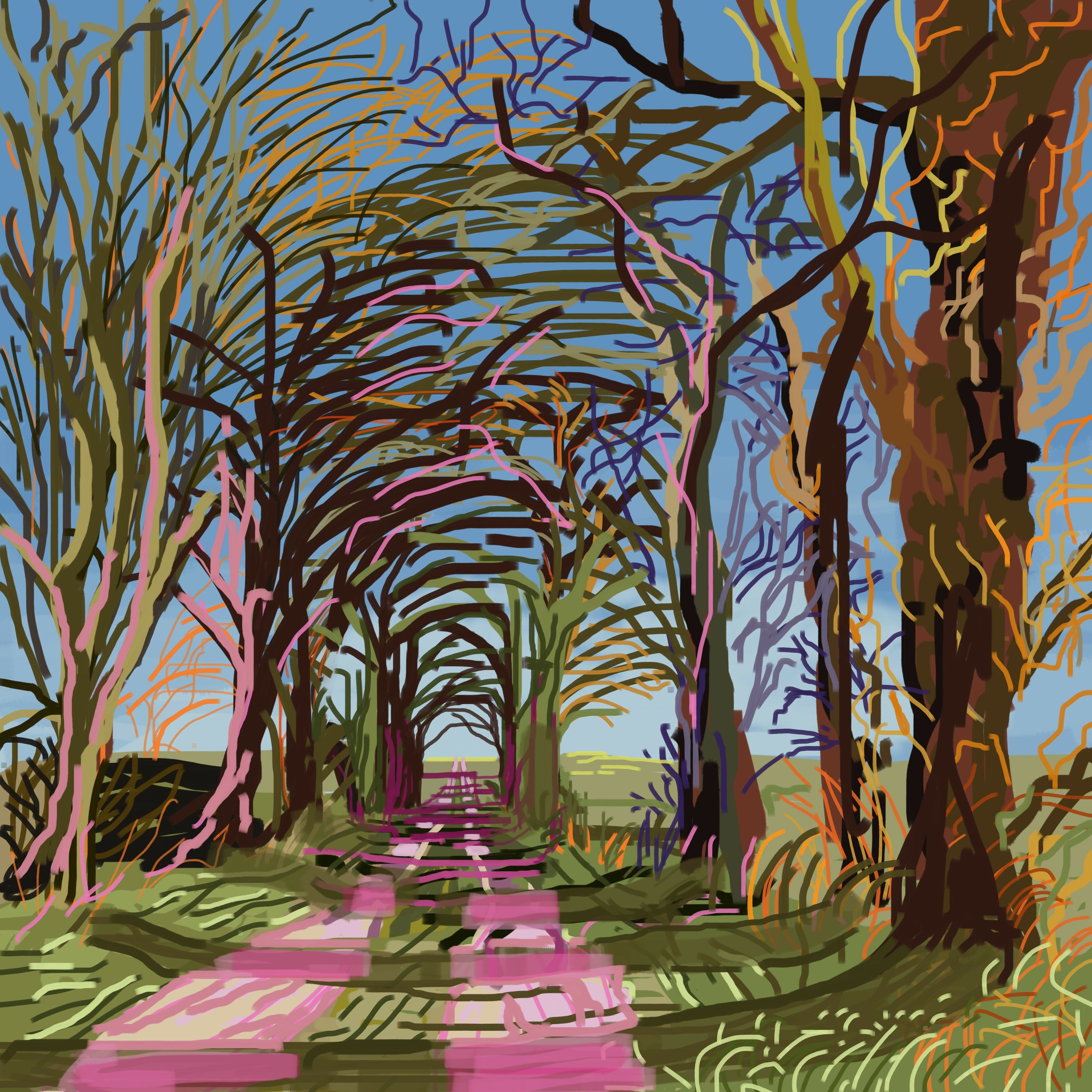 Spring Tree Tunnel 12” x 12” Art Print