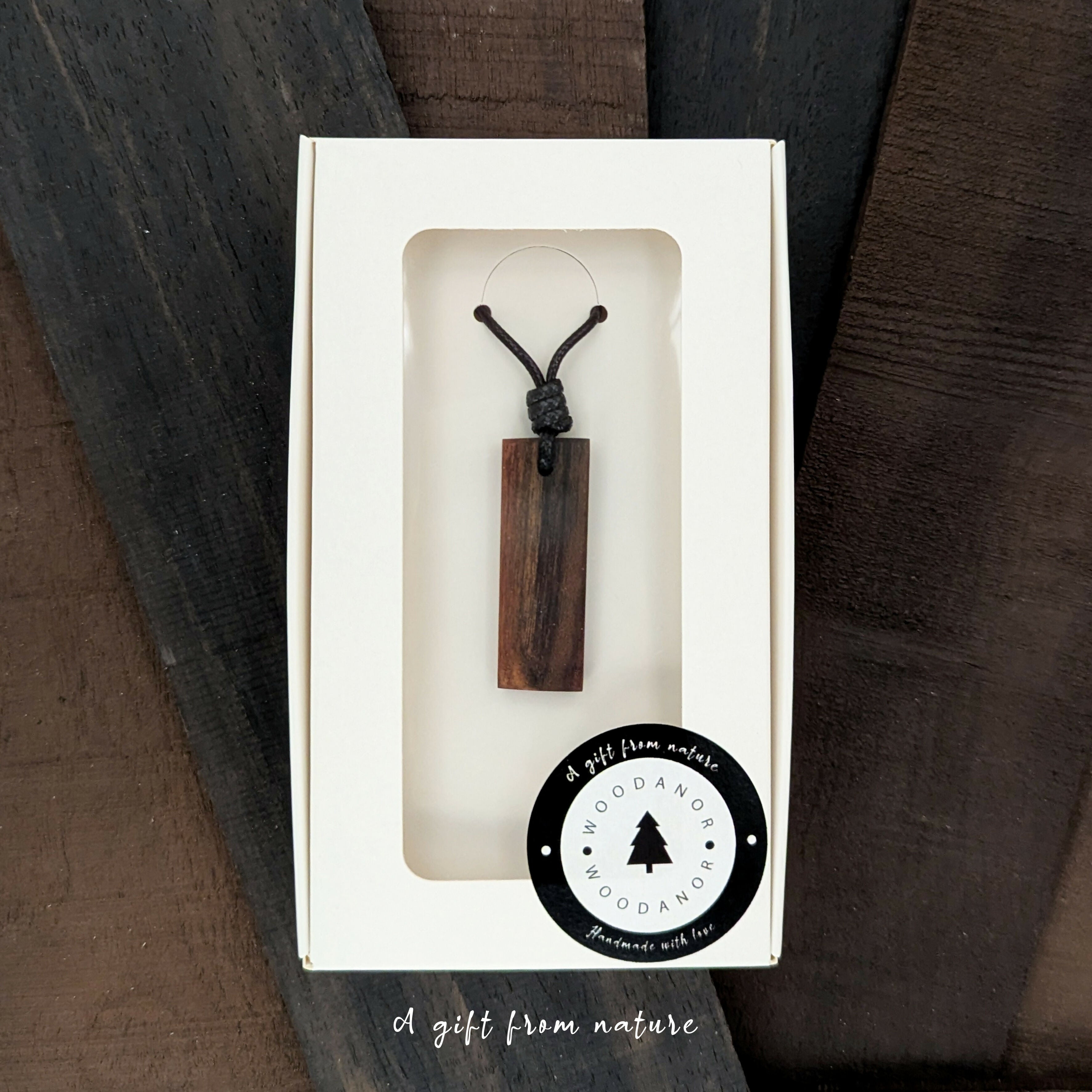 Minimalist Solid Wood Rectangle Pendant