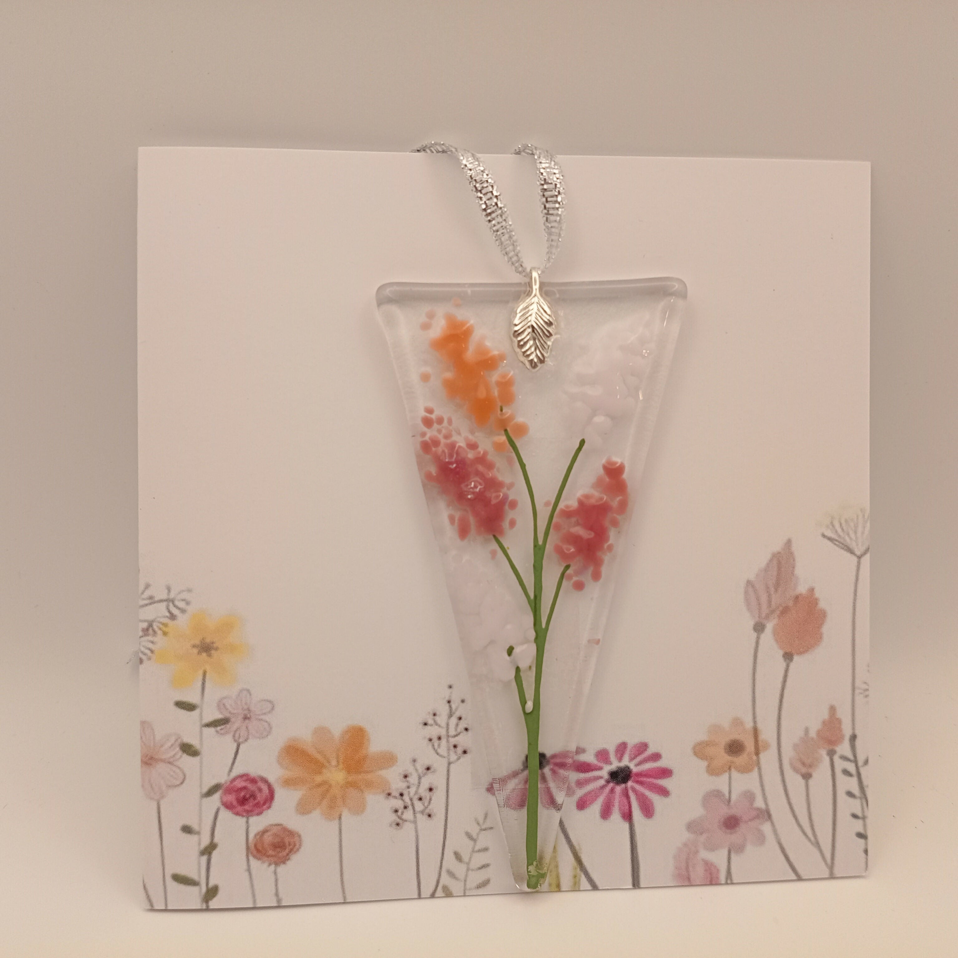 Fused Glass Flower Card