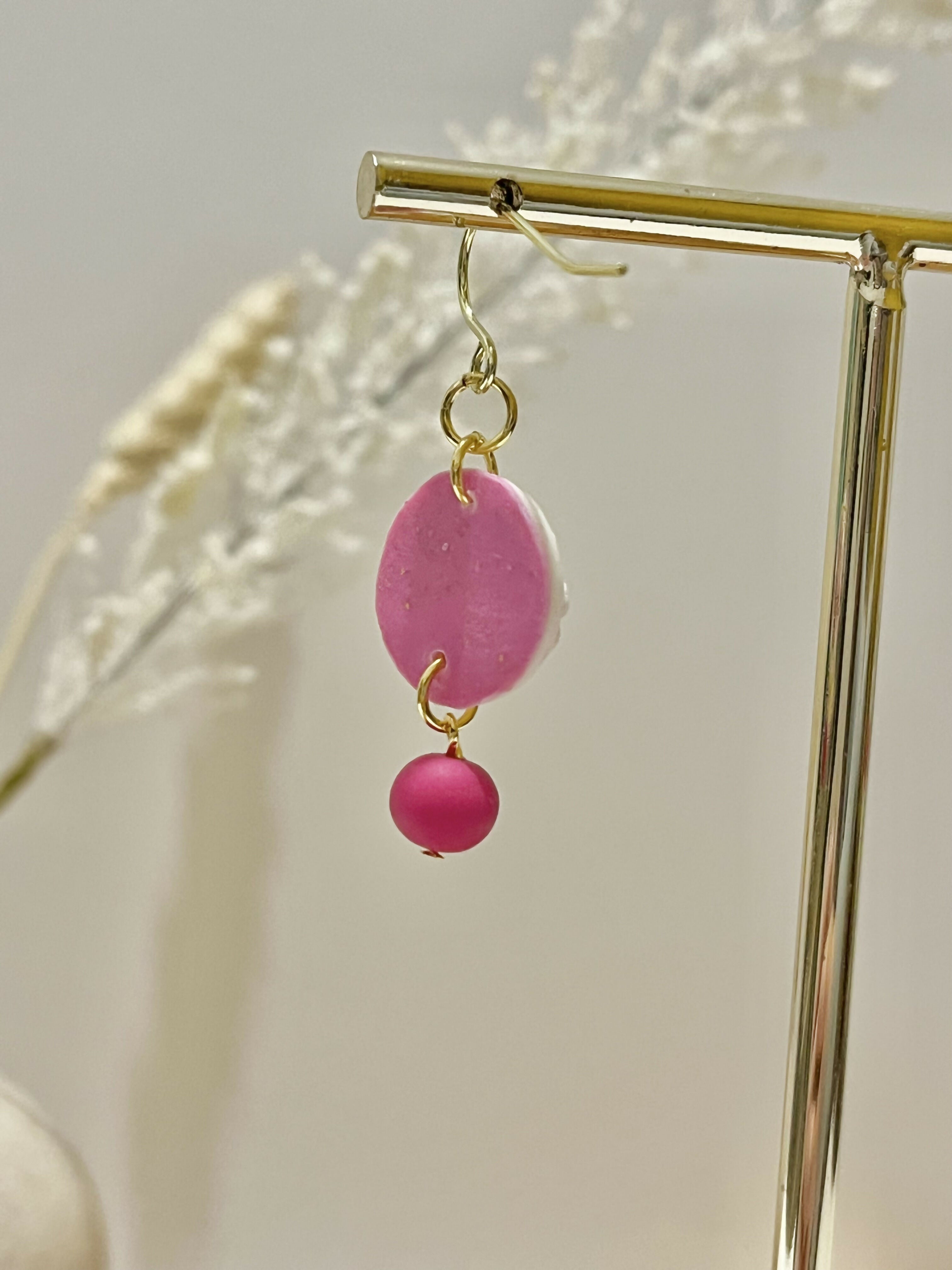 Cherry Blossom No. 1 - Handmade Polymer Clay Earrings