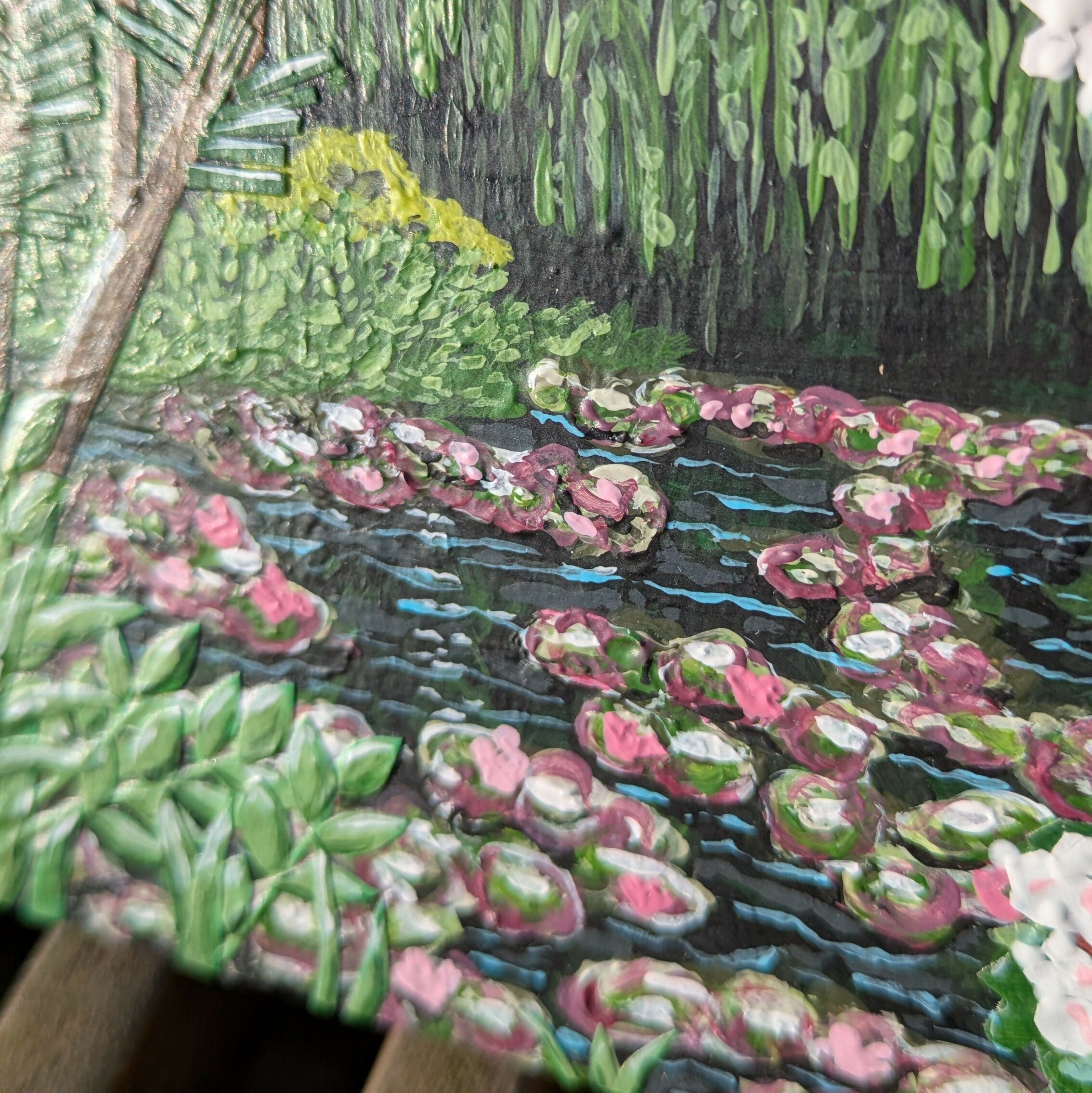 Waterlilies - Mixed Media Mini Panel