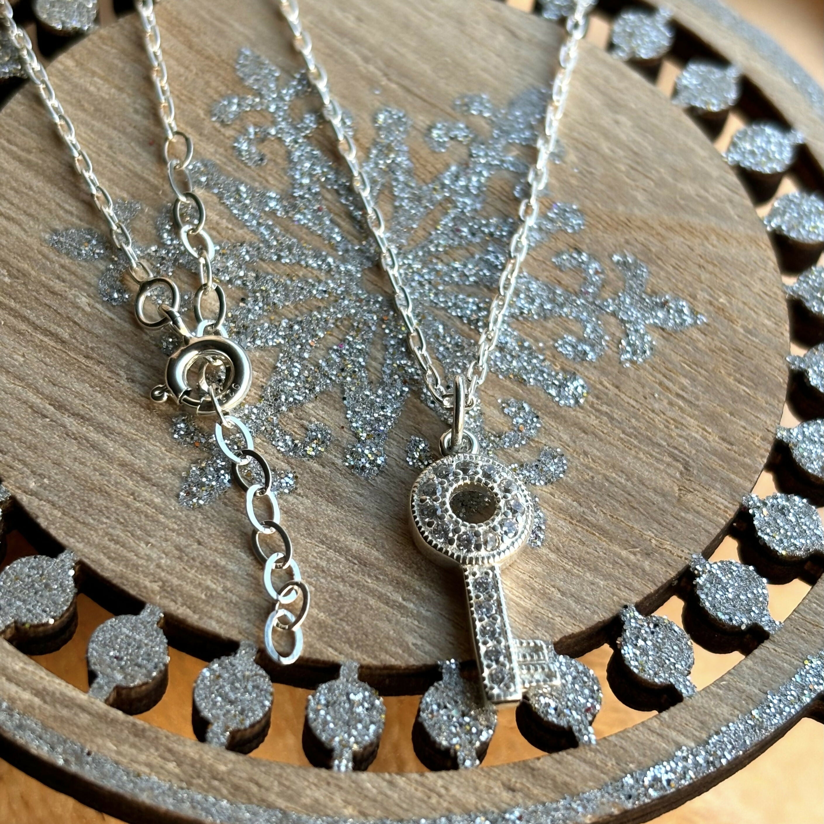 Sterling Silver Key Necklace