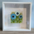 Fused Glass Blue Flower Box Frame
