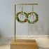 Micro Crochet Christmas Wreath Drop and Dangle Earrings