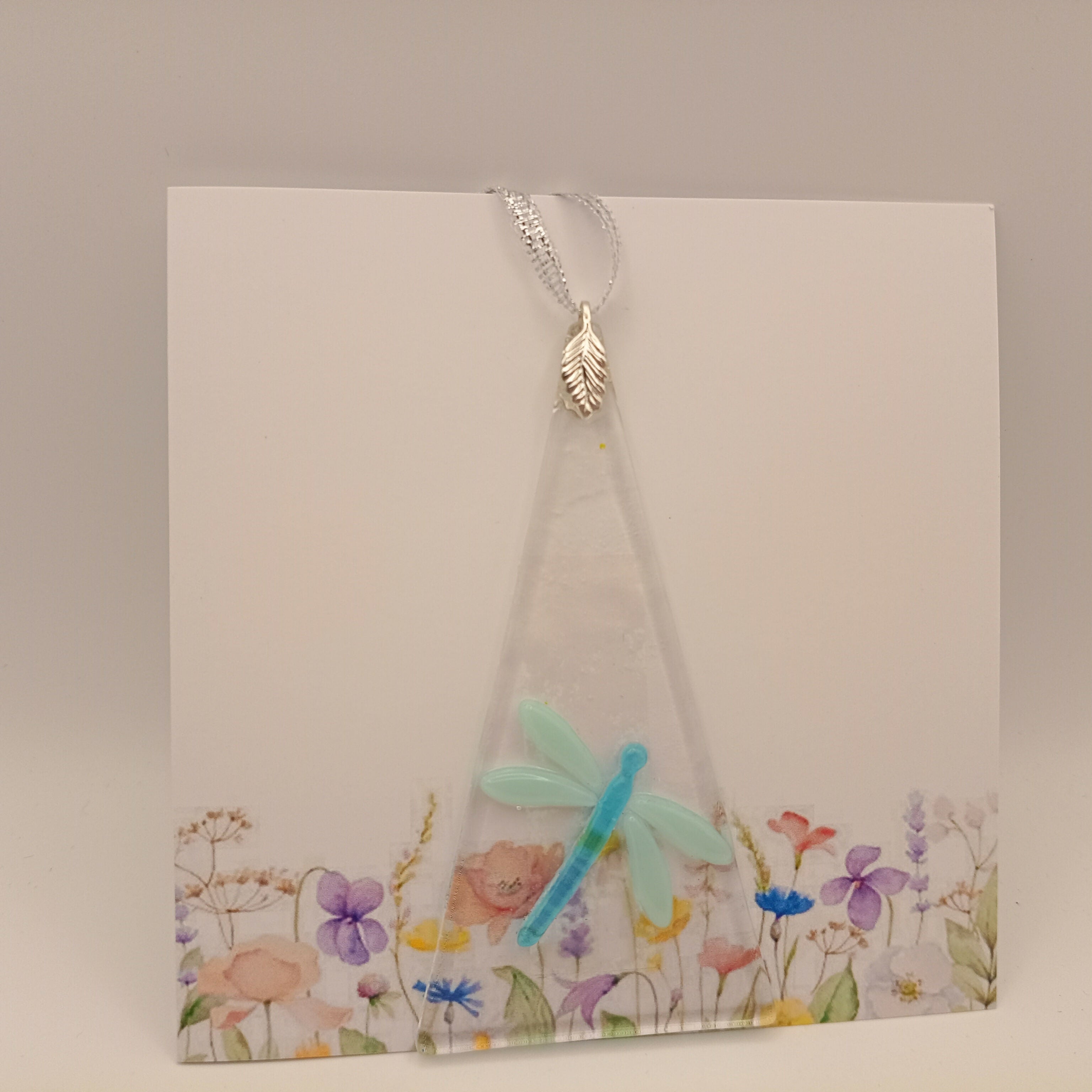 Fused Glass Dragonfly Card