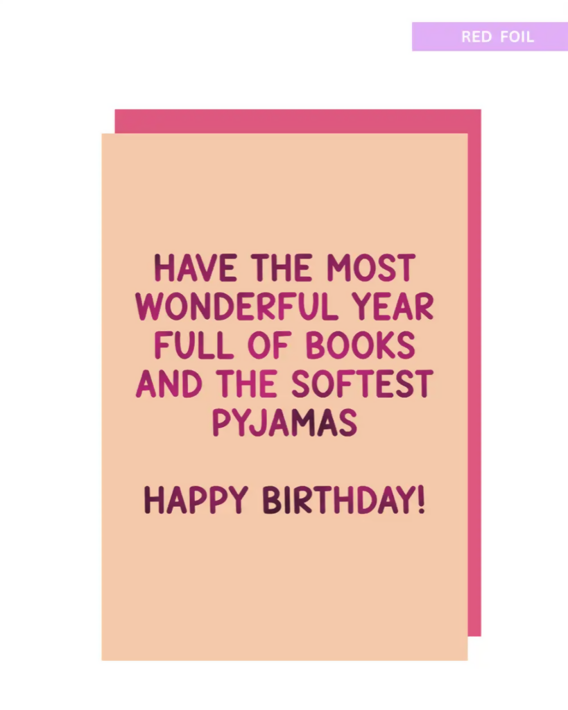 Have the most wonderful year full of books greeting card