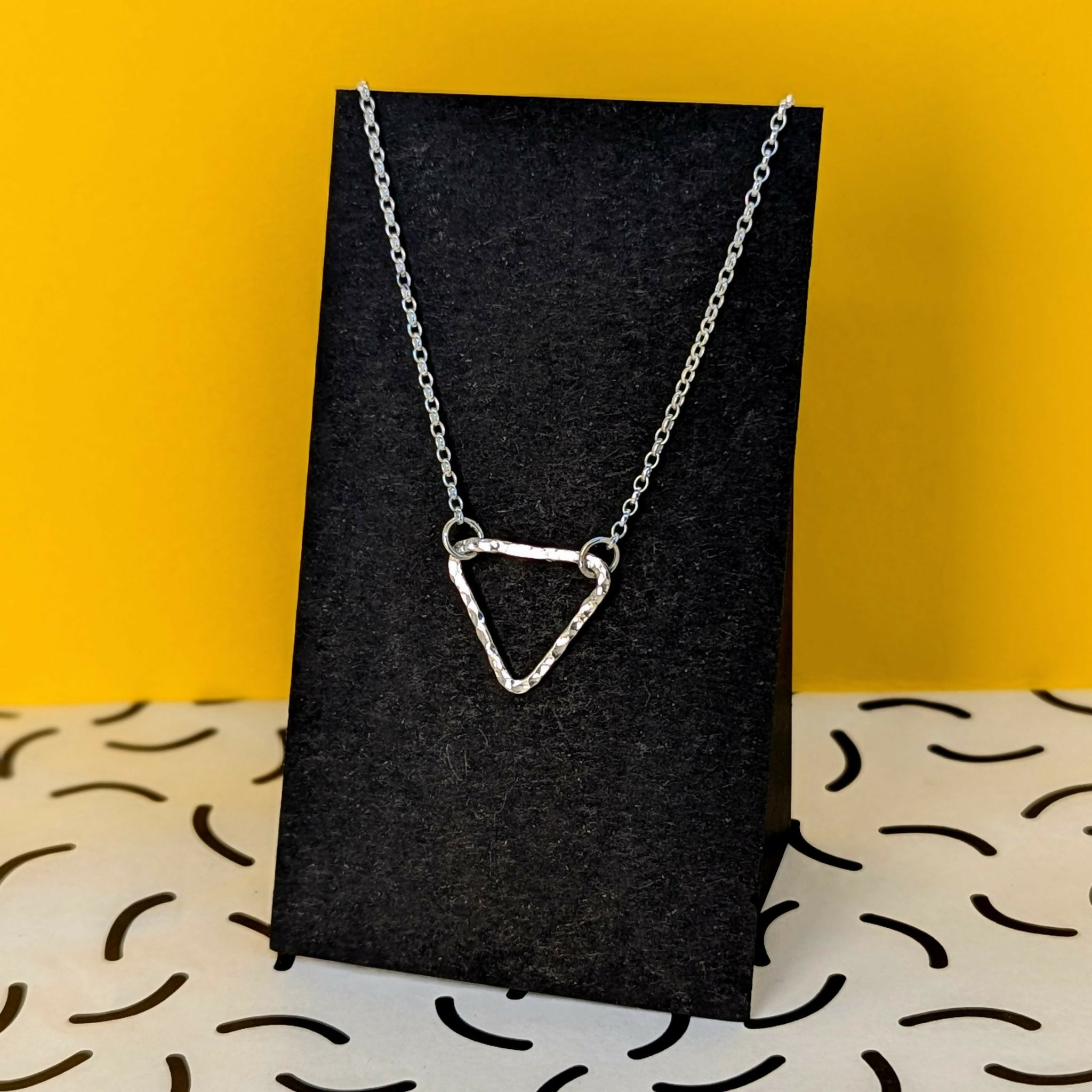 “Tria” Sterling Silver Triangle Pendant