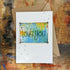 Abstract Love You Card in Blue