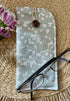 White Stem Flowers Glasses Case