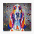 BASSET HOUND DOG COLOUR SPLASH MOUNTED ARTWORK.