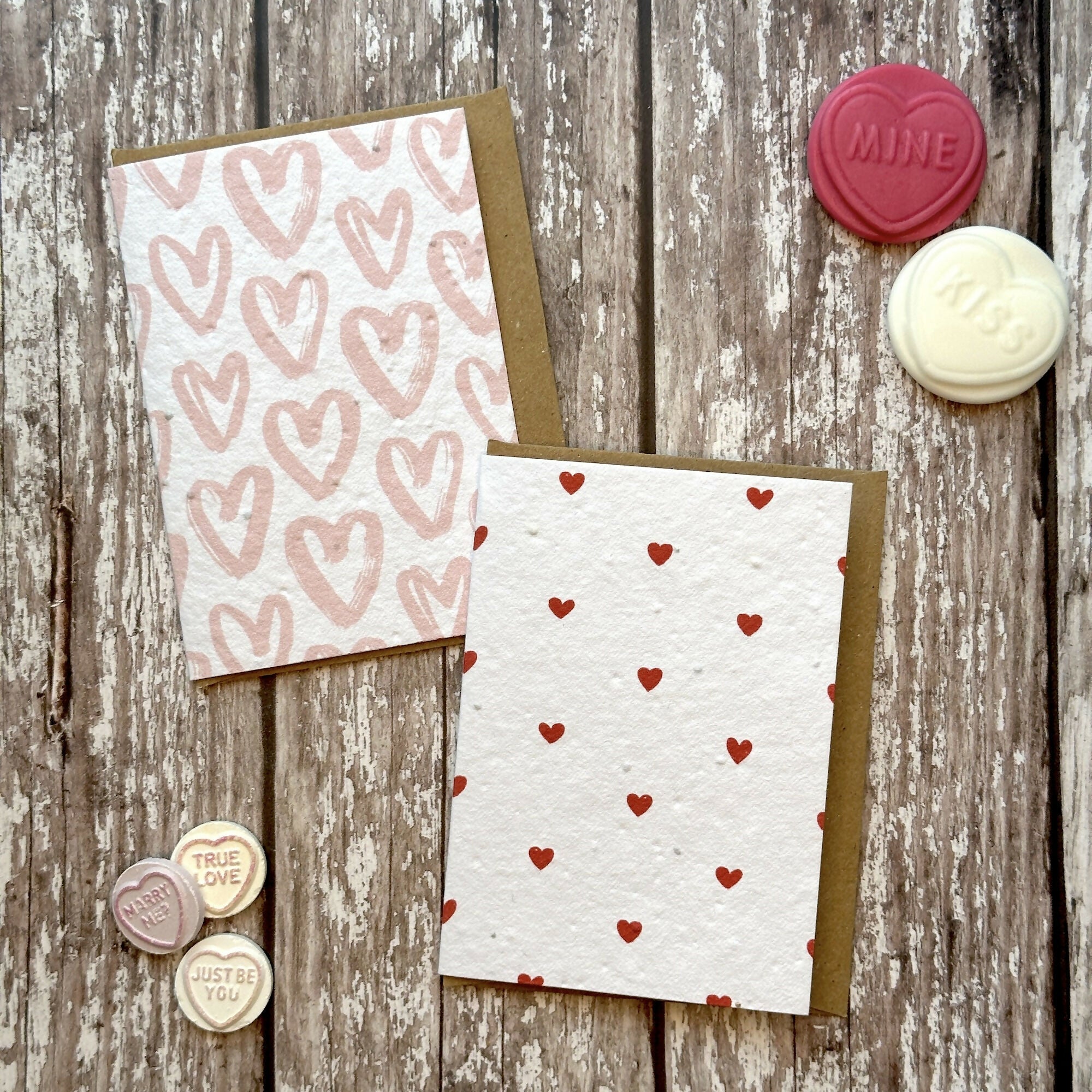 Plantable Valentine's Wildflower Seed Card Set (4 A7 Cards)