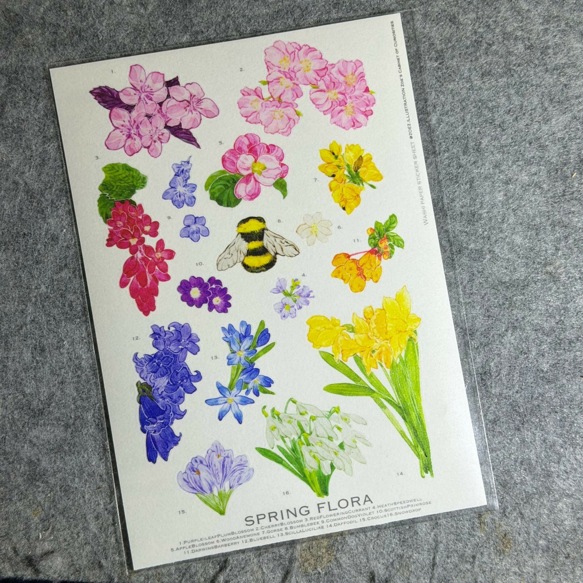 A6 Washi Wildlife Sticker Sheet