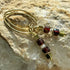 Handmade Gold Vermeil Garnet And Fresh Water Pearl Earrings