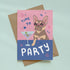 Time To Party dog Greeting Card