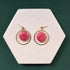 Jessie Pink Bead & Gold Hoop Earrings