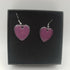 Purple Enamel Heart Earrings