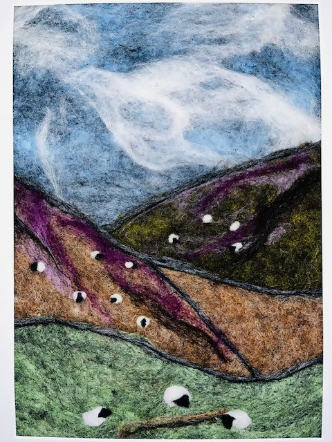 Large Felted Yorkshire Dales Landscapes made from Yorkshire wool